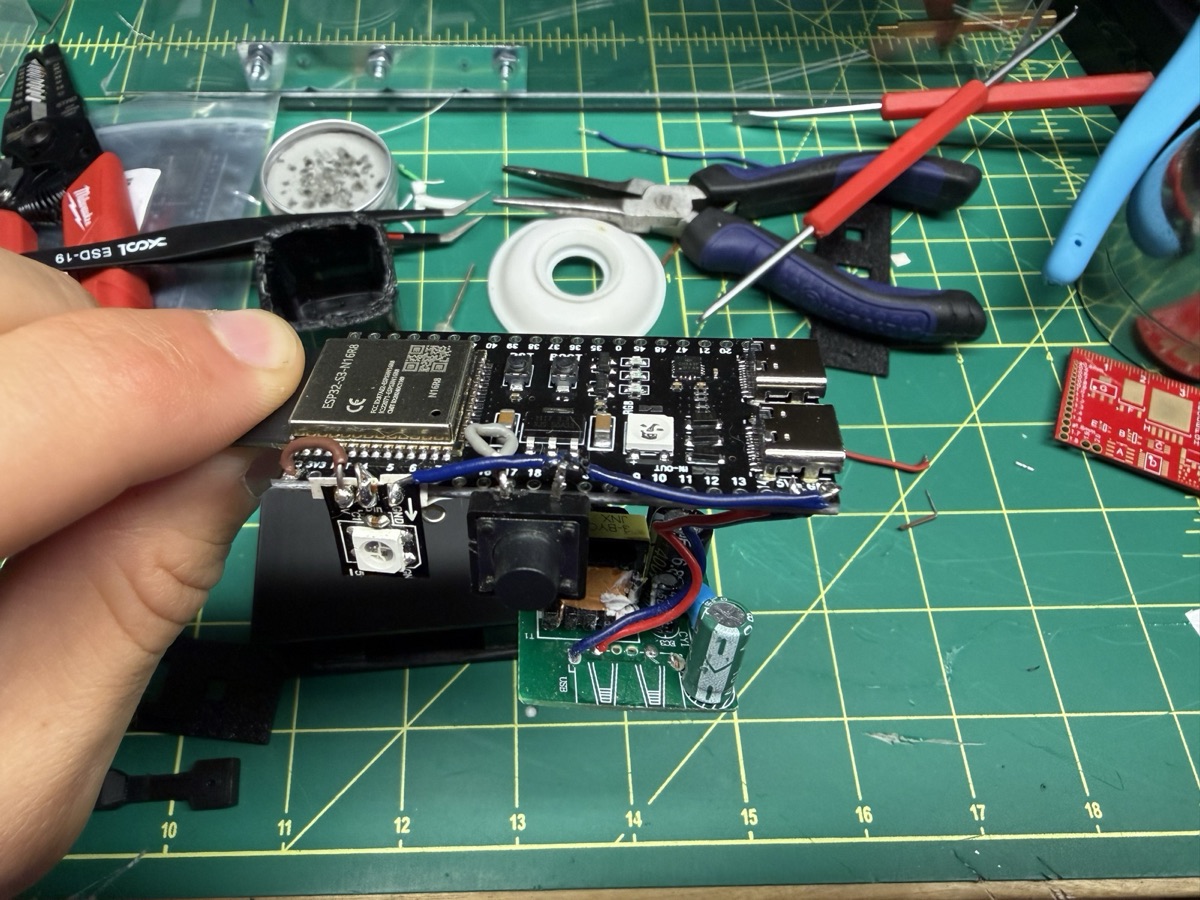 Electronics sandwich assembled
